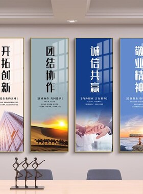 会议室文化墙挂画企业励志装饰画办公室墙面壁画车间走廊团队标语
