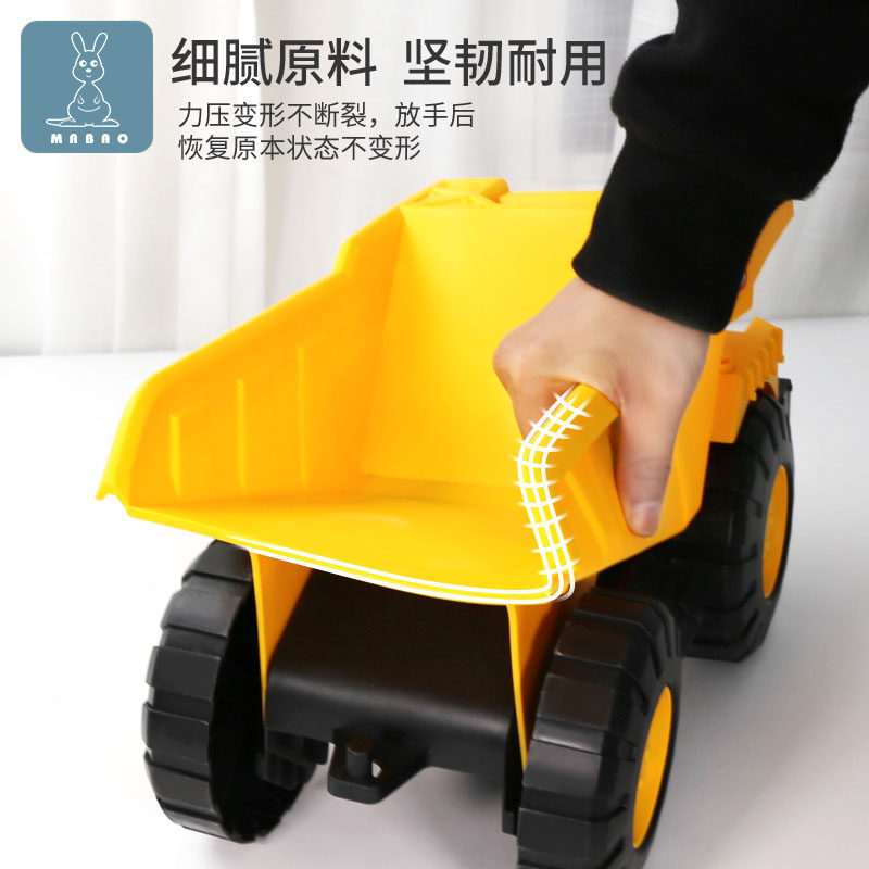 儿童挖掘机车推土机铲车惯性耐摔沙滩大号工程车装男孩