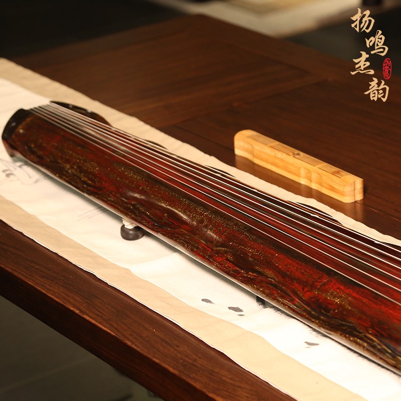 扬鸣古琴断纹蕉叶古琴老杉木演奏级古琴纯手工朱砂生漆古琴