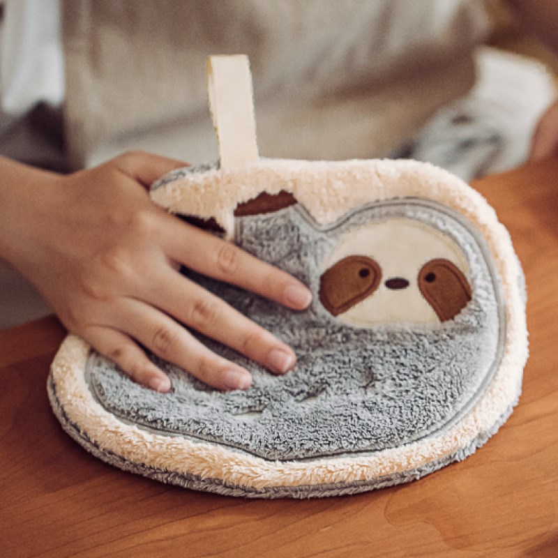 树可珊瑚绒可挂式擦手巾厨房专用不掉毛家用可爱卡通加厚吸水抹布