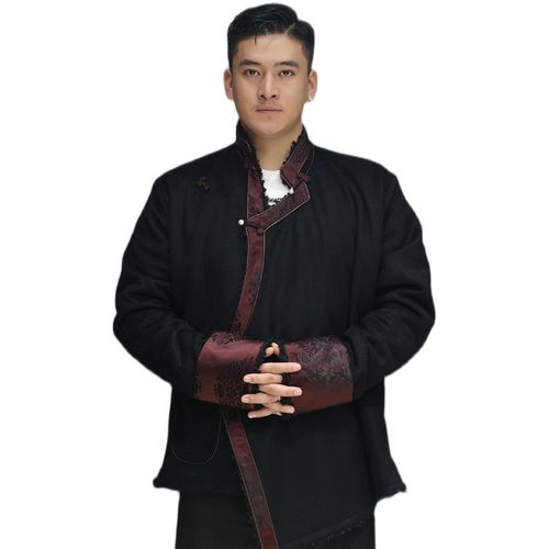 2021年新款藏装外套男装冬季藏服加绒藏式上衣女藏族传统棉衣大码