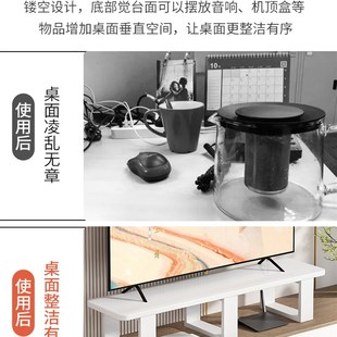 松木液晶电视机桌面增高架实木电视柜底座垫高抬高置物架加高架子