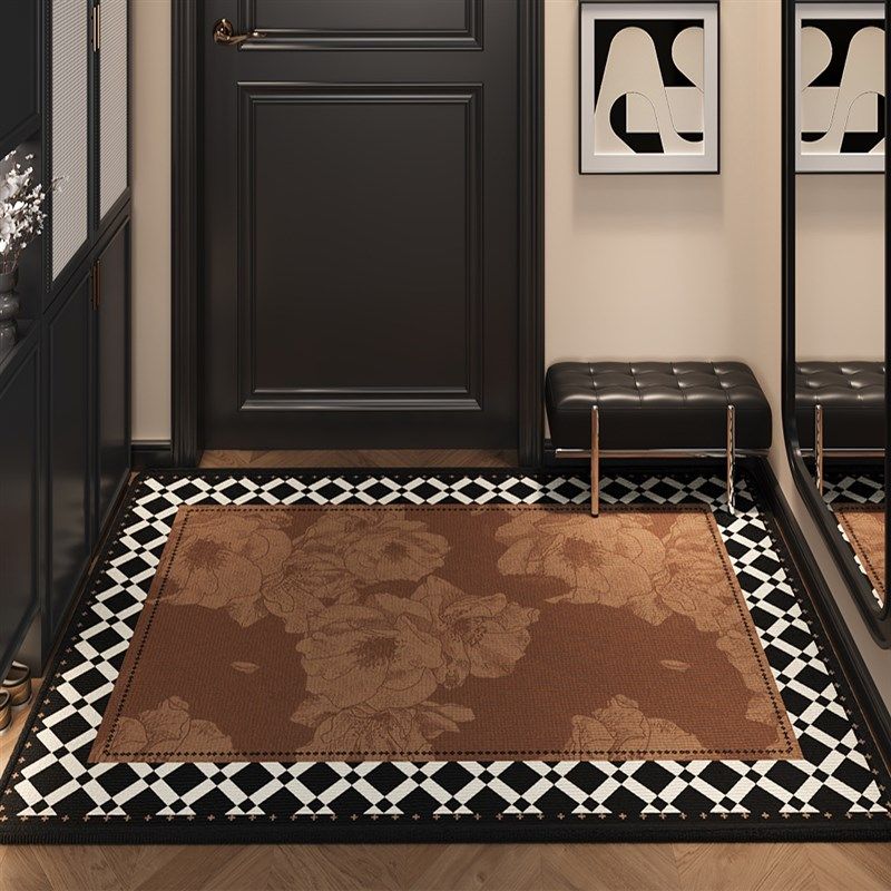 轻奢入户门地垫可裁剪复古中古风客厅地毯门垫进门门口玄关脚垫子,居家布艺,入户地垫,淘宝优惠券,粉丝福利购,淘宝优惠卷