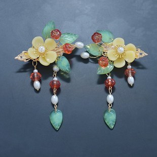 汉服头饰古风儿童少女流苏边饰发饰仙气古代步摇发簪套装配饰