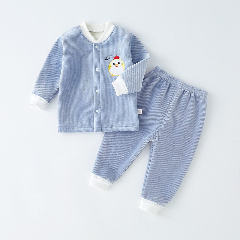 秋冬款婴儿保暖衣加绒套装秋衣内衣男女宝宝打底开衫上衣裤子卡通,童装/婴儿装/亲子装,保暖上装,淘宝优惠券,粉丝福利购,淘宝优惠卷