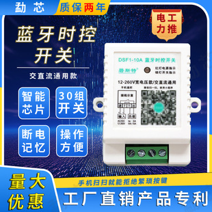10A宽电压蓝牙时控开关12260v交直流电通用小型无线12v定时器