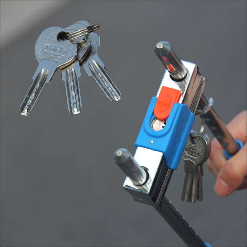 加长玻璃门锁双门拉手锁防盗锁超长u型锁商铺防盗门锁插锁B级锁芯