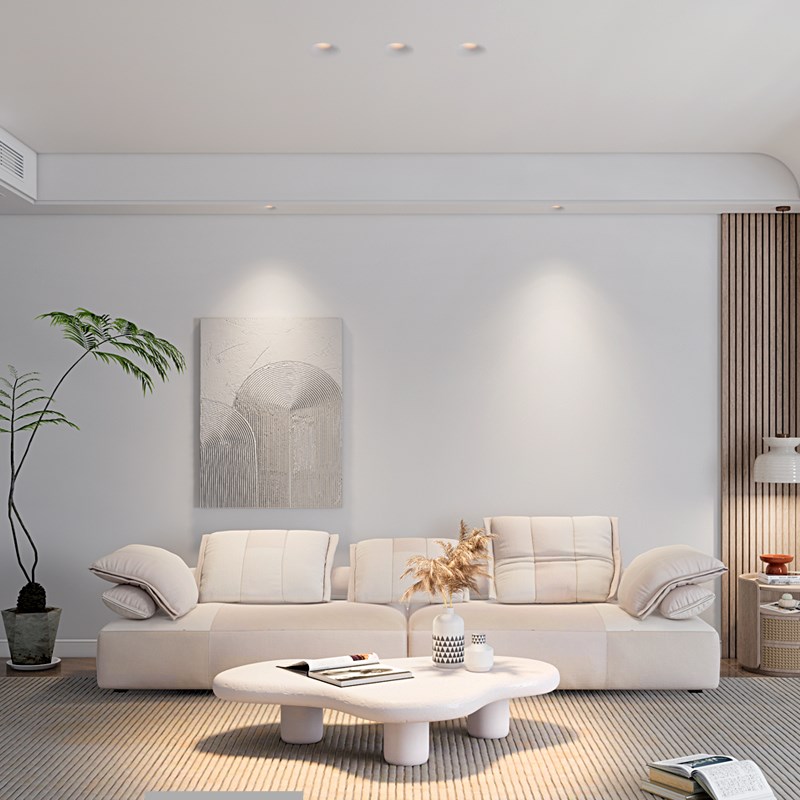 超薄石膏灯嵌入式led客厅无主灯防眩护眼智能筒灯预埋无边框射灯