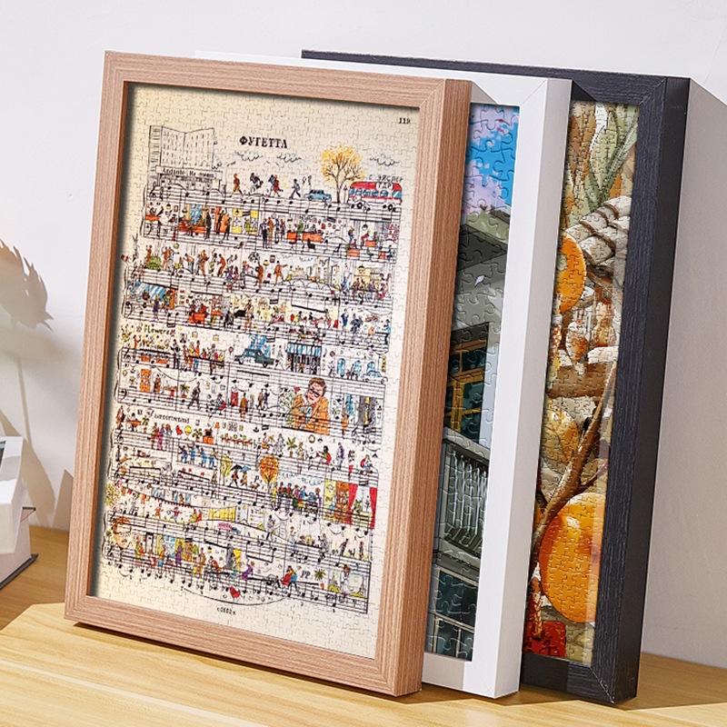 平图拼图相框架裱框1000片70x50x75专用画框500片2000片300块定制