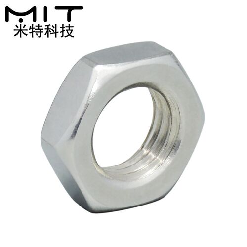 LMS不锈钢六角螺母薄款/厚款M3 4 5 6 8 10 12 16 20紧固锁紧螺丝