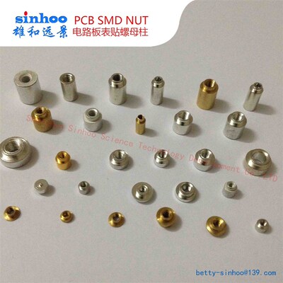SMT螺柱 贴片螺母厂家 PCB锡焊定位柱 SMTSO-M2-6ET  铜/铁镀锡