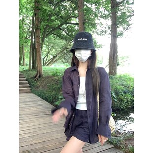 套 大小姐77 万年经典 100苎麻透气舒服高品质慵懒老钱衬衫 短裤