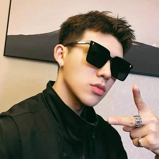男款 山姆优选复古潮偏光太阳镜韩版 大框方形百搭开车驾驶遮阳墨镜