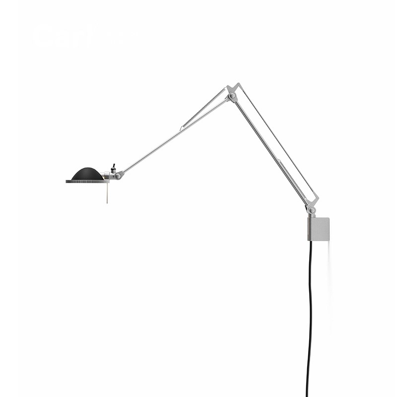 Luceplan现代极简客厅沙发旁机械摇臂壁灯设计师款卧室床头书房灯