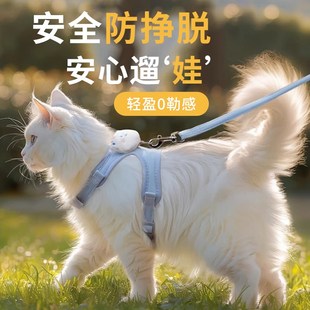 猫咪牵引绳防挣脱外出猫绳小猫遛猫神器宠物防丢链子拴猫绳子