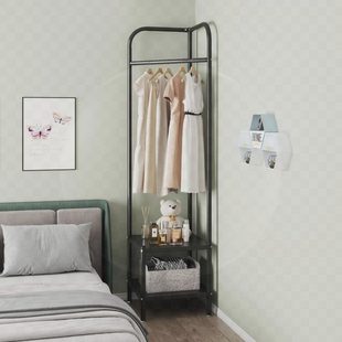 床边简易衣帽架上神器颜值晚家用架子衣架高落地挂衣架放衣服卧室