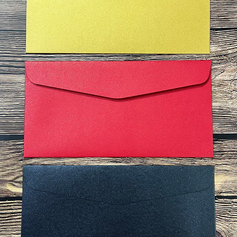 【30个】6号珠光纸信封定制空白西式加厚质感高级感印刷烫金LOG