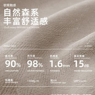 加厚全遮光雪尼尔客厅轻奢现简约级感遮阳布 窗帘卧室2024新款