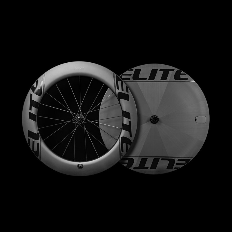 Elitewheels壹力特封闭轮碳纤维竞赛公路铁三TT计时一体刀碟轮组
