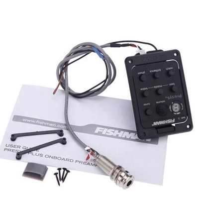 国产fishman渔夫301木吉他拾音器带打板mic电箱开孔民谣古典通用