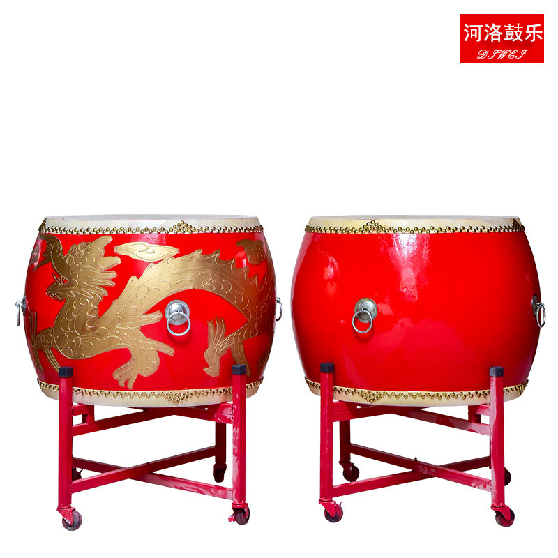 12寸18 24寸1米牛皮鼓大鼓堂鼓战鼓民族鼓龙鼓中国红鼓演出鼓乐器