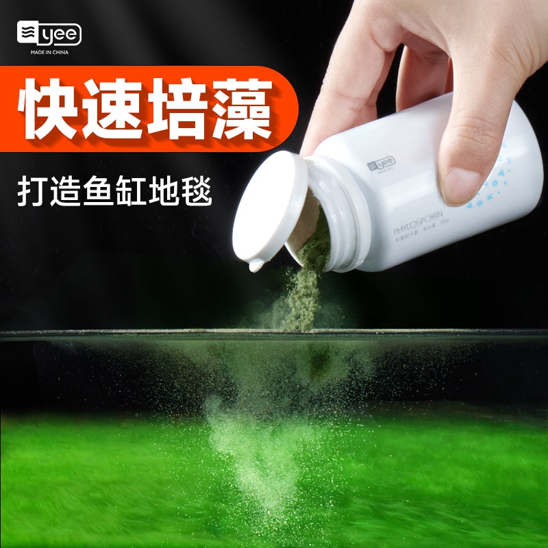 yee 兰寿长绒藻短绒藻孢子绿水藻鱼缸爆藻绿藻绿苔种造景金鱼饲料