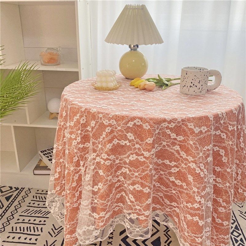 蕾丝桌布高级感法式茶几遮盖布碎花白纱清新背景布盖布书桌布花边,居家布艺,桌布,淘宝优惠券,粉丝福利购,淘宝优惠卷