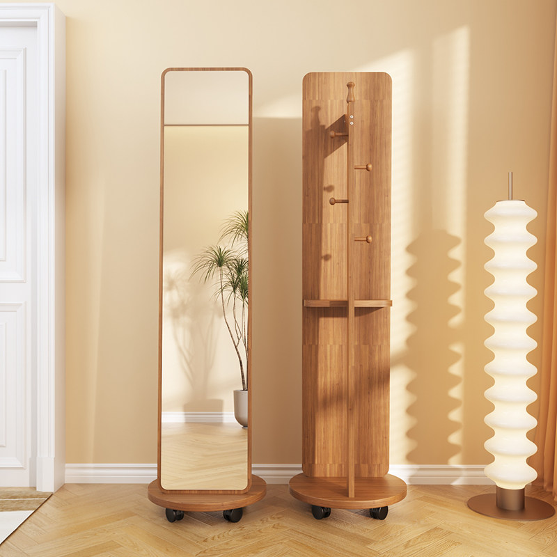 家用旋转穿衣镜挂衣架p置物架一体卧室玄关试衣镜可移动全身落地,住宅家具,衣挂一体镜,淘宝优惠券,粉丝福利购,淘宝优惠卷