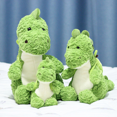 可爱牛油果背包恐龙毛绒玩具公仔绿色刷花龙玩偶儿童陪睡牀上抱枕