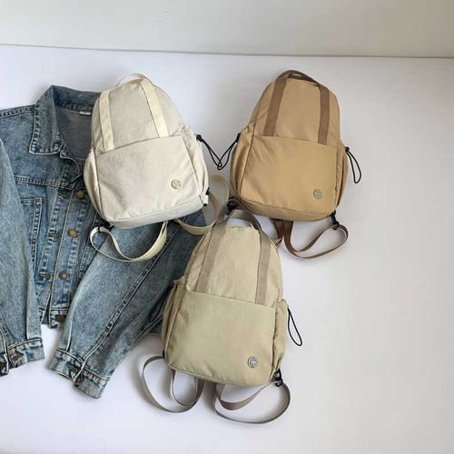 2024新款休闲百搭简约小双肩包迷你旅行背包轻便胸背双肩两用包女