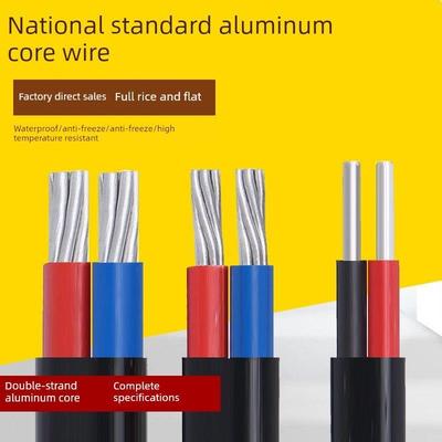 国家标准2芯3芯电缆铝芯室外2.5线4/6/10/16/25方形双芯铝线护套