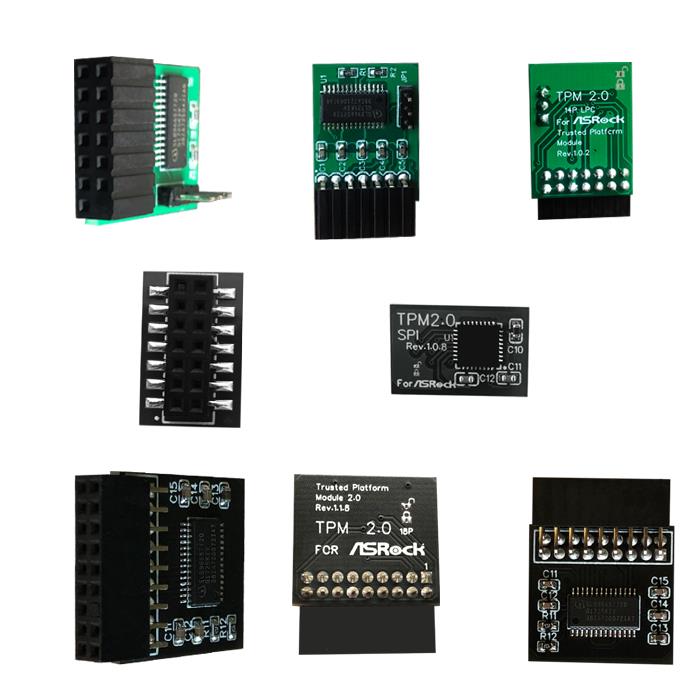 TPM安全模块 TPM2.0 ASROCK华擎 Tpm2 -SLI -S -SPI 受信任的平台