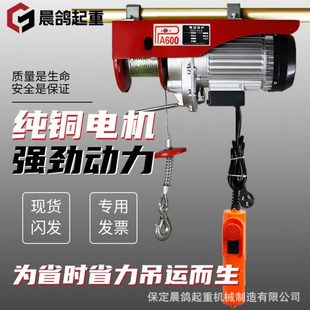 家用吊粮小吊机舞台葫芦220V提升机微型卷扬机 微型电动葫芦1吨