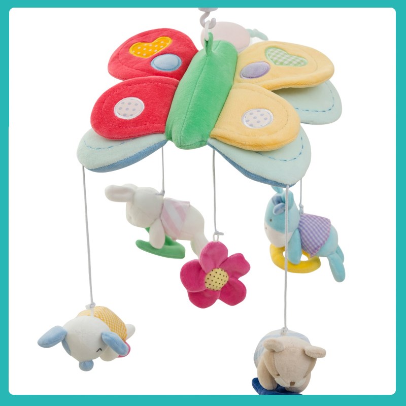 电动毛绒婴儿床铃遥控充电音乐旋转风铃宝宝毛绒床挂床铃初生玩具