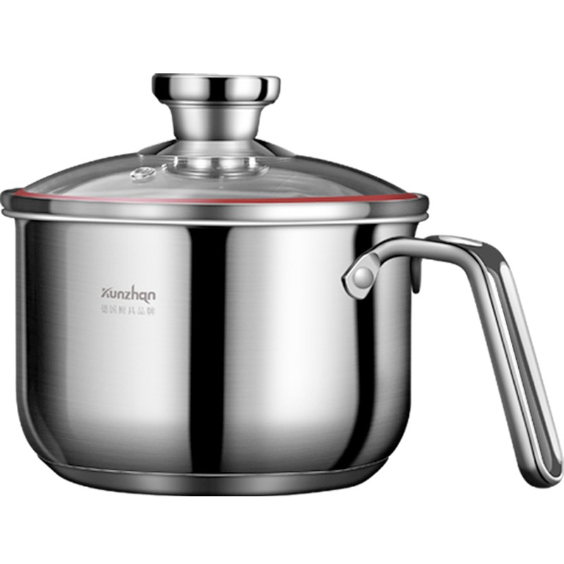 德国kunzhan小奶锅304不锈钢辅食汤锅加厚煮面条电磁炉燃气灶通用
