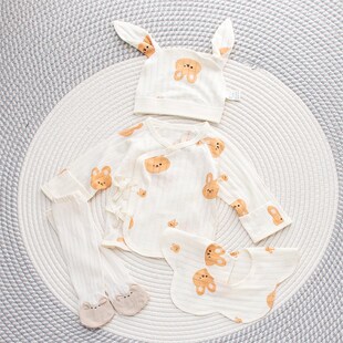 新生的儿半背衣初生婴儿夏季0一3月52 59码上衣薄款兔宝宝纯棉A类