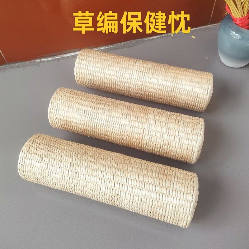 草编枕头成人颈椎保健枕安眠蒲草艾草编织枕纯手工
