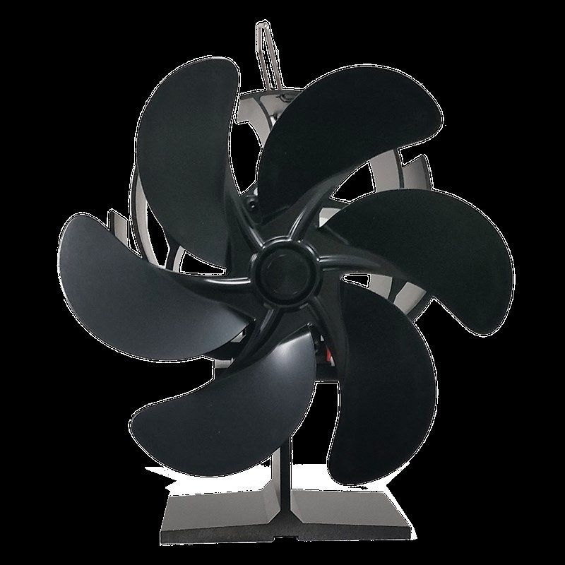 壁炉热能风扇火娃六叶家用真火柴火炉热循环取暖器高温发电热力扇