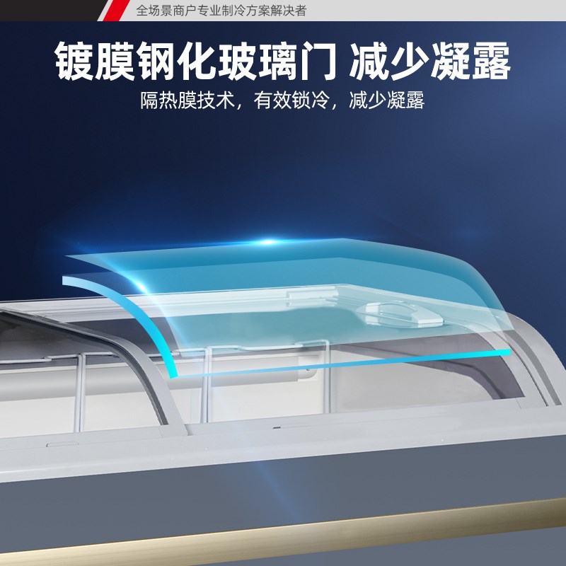 星星冰柜商用大容量冷藏展示柜保鲜冷冻两用透明玻璃超市雪糕柜
