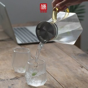 冷水壶玻璃耐高温大容量白开水凉水壶家用客厅开水杯凉茶瓶扎壶