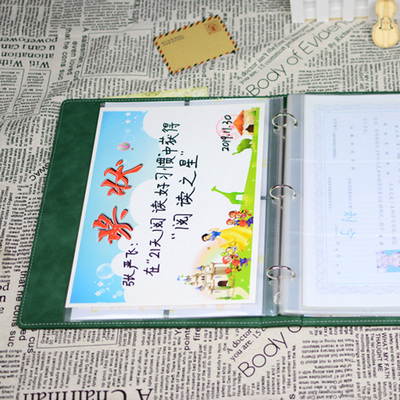 A4文件夹A5明信片小卡票据收藏册6寸8拍立得3寸相册9宫格卡册定制