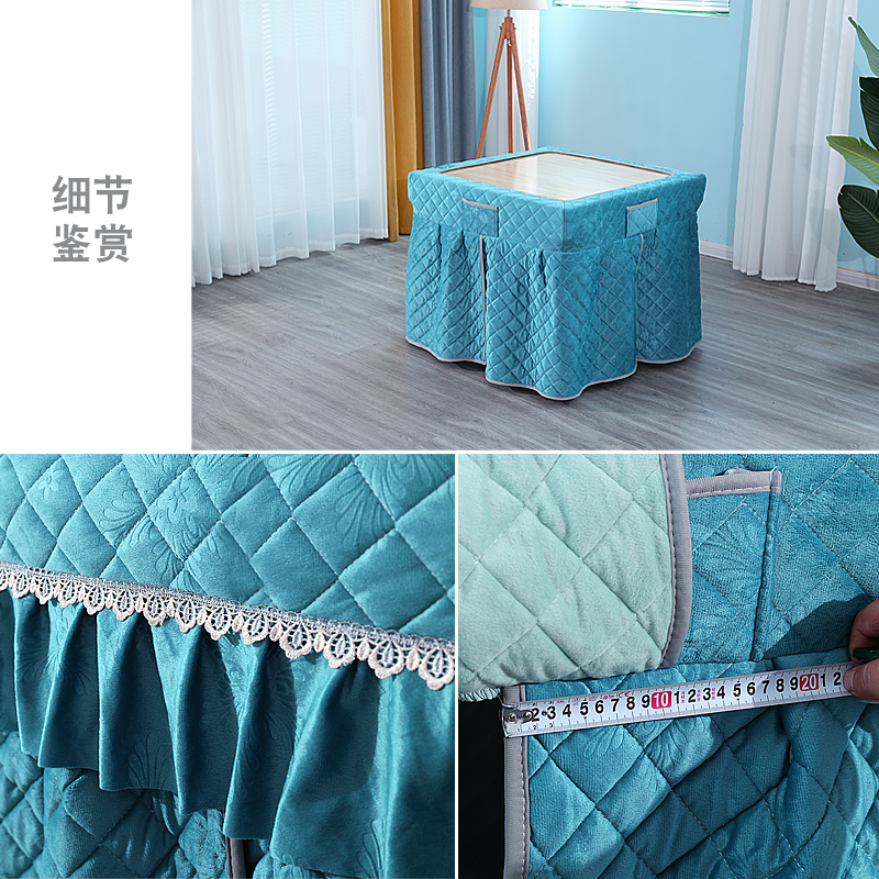 电炉罩烤火罩正方形烤火被子桌罩电暖炉冬季取暖新款加绒加厚夹棉