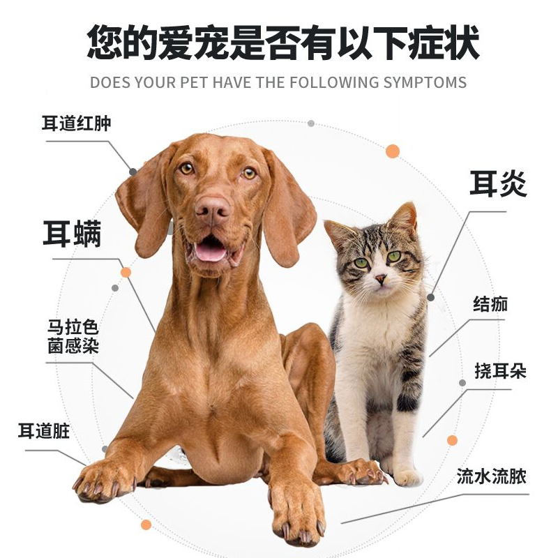 耳肤灵耳膏维克耳漂洁耳液宠物用狗狗猫咪耳螨耳部清洁滴耳洗耳液
