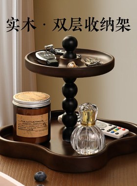 实木玄关入户首饰收纳2025新款大容量置物架桌面香薰家居装饰摆件