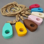 衣架吊环展示架上墙 顶挂货架 麻绳吊挂木牌复古吊架 店链子 服装