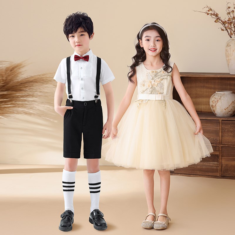 六一儿童演出服女童舞蹈蓬蓬裙男童主持人礼服幼儿园毕业表演服装