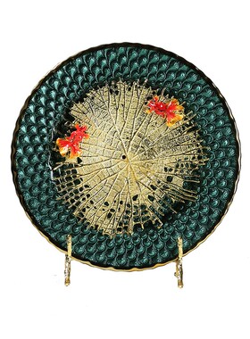 艺术摆件客厅样板房如鱼得水摆盘金属玄关酒店书柜博古架工艺装饰