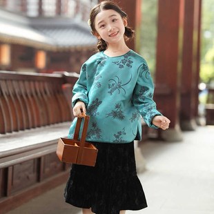 女童中国风套装秋季亲子装儿童唐装母女装汉服小女孩新中式童装