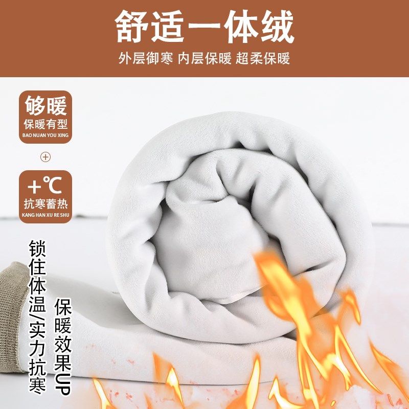 灰色糯米裤女秋冬2024年新款加绒高腰直筒垂感休闲宽松阔腿卫裤子