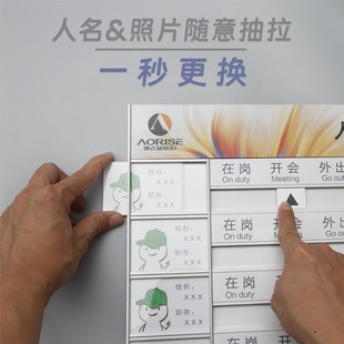 可更换办公室人员去向指示牌铝合金去向牌定制医院宿舍值班公示牌